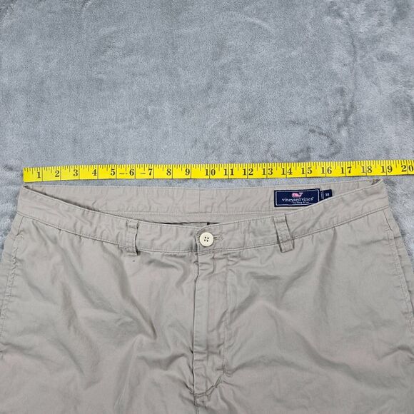 Vineyard Vines Men's Club Shorts Tan Khaki Club Chino Size 38 - Picture 6 of 9